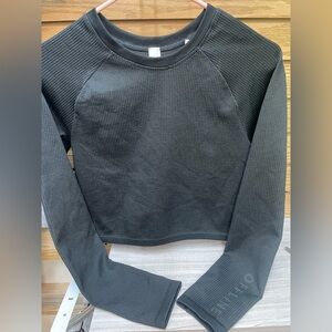 Aerie Black Crop Long Sleeve Small